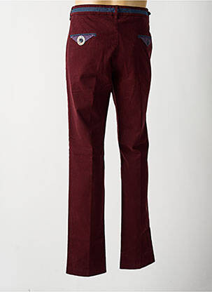 Pantalon slim fermeture zippée sous rabat boutonné rouge MASON'S homme