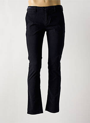 Pantalon chino tissage popeline taille normale noir TELERIA ZED homme