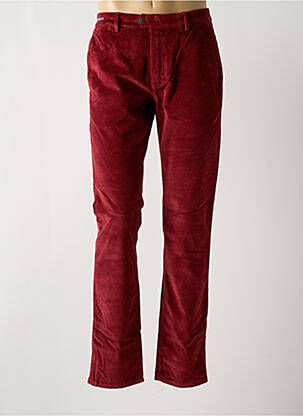 Pantalon chino stretch taille normale rouge TELERIA ZED homme