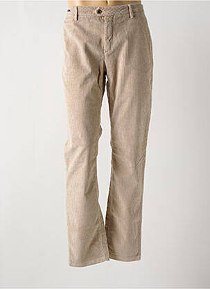 Pantalon chino stretch taille normale beige TELERIA ZED homme