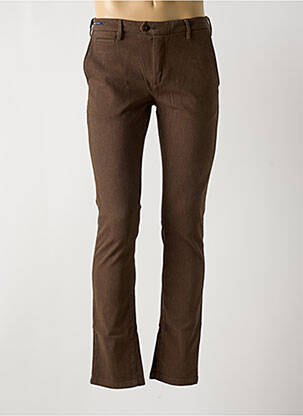 Pantalon chino poches taille normale marron clair TELERIA ZED homme