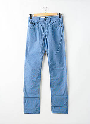 Pantalon droit tissage popeline taille normale bleu HUGO BOSS homme