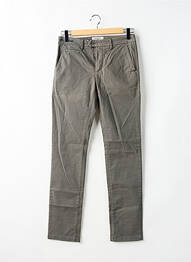 Pantalon chino stretch taille normale gris TELERIA ZED homme