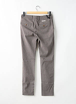 Pantalon chino tissage chiné taille normale marron TELERIA ZED homme