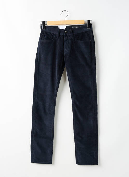 Pantalon slim fermeture zippée sous rabat boutonné taille normale bleu ARMANI EXCHANGE homme