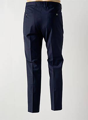 Pantalon chino fermeture zippée sous rabat avec crochet taille haute bleu BENVENUTO homme