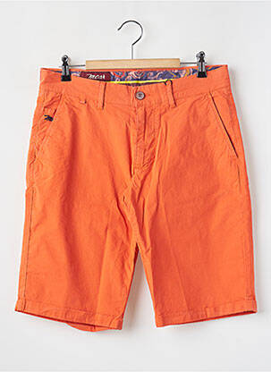 Bermuda coupe droite orange MCS homme
