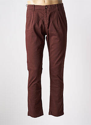 Pantalon chino poches taille normale marron INDIVIDUAL homme