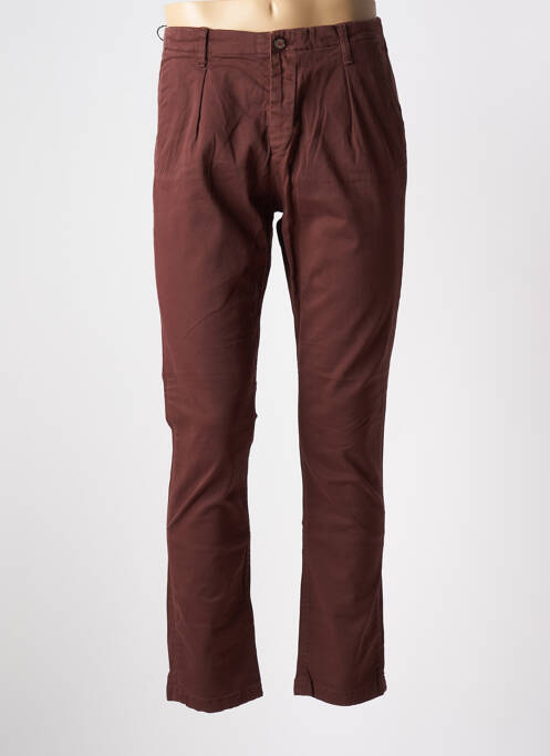 Pantalon chino marron INDIVIDUAL pour homme