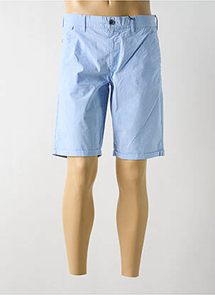 Bermuda coupe droite bleu MCS homme
