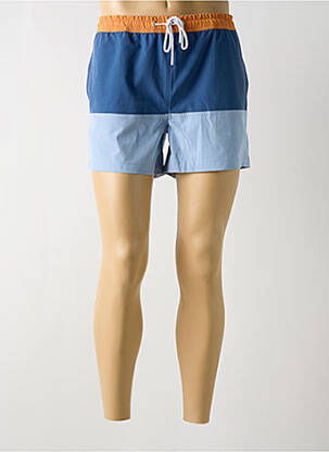 Short de bain imprimé fantaisie bleu KNOWLEDGE COTTON APPAREL homme