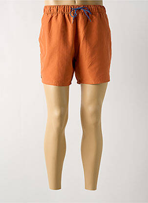 Short de bain fermeture liens à nouer orange FARAH homme