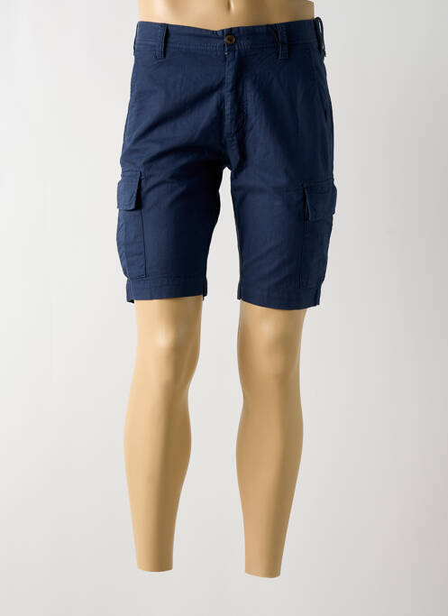 Bermuda coupe droite bleu AT.P.CO homme