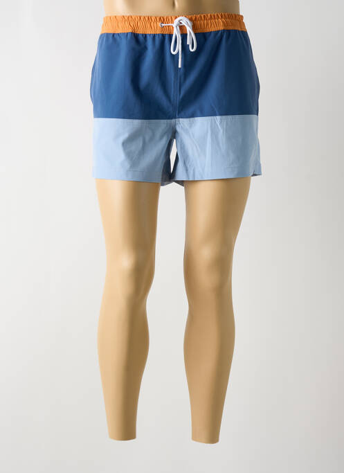 Short de bain bleu KNOWLEDGE COTTON APPAREL pour homme