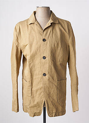 Veste casual fermeture boutonnée sur le devant beige MCS homme
