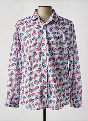 Chemise manches longues manches longues bleu MCS homme