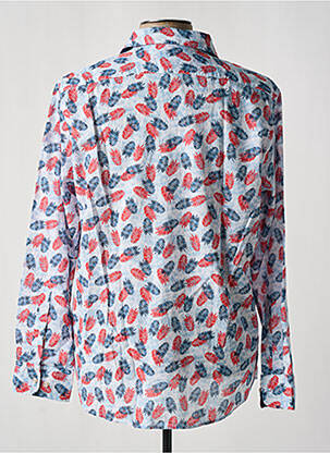 Chemise manches longues manches longues bleu MCS homme
