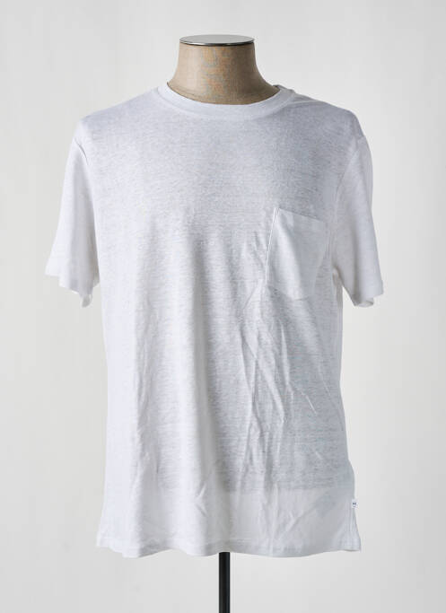 T-shirt blanc KNOWLEDGE COTTON APPAREL pour homme