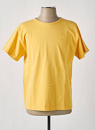 T-shirt stretch manches courtes jaune BY CHARLIE B homme