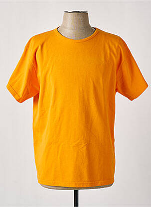 T-shirt stretch manches courtes orange BY CHARLIE B homme