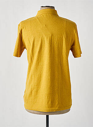 Polo tissage chiné manches courtes jaune THINKING MU homme