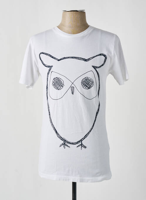 T-shirt blanc KNOWLEDGE COTTON APPAREL pour homme