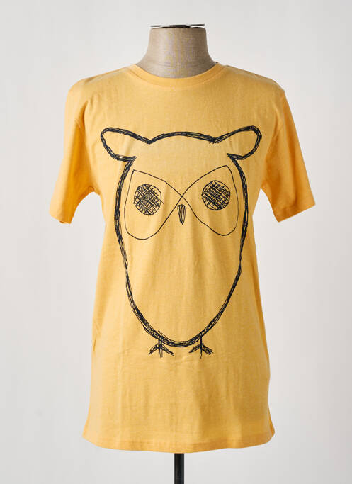 T-shirt jaune KNOWLEDGE COTTON APPAREL pour homme