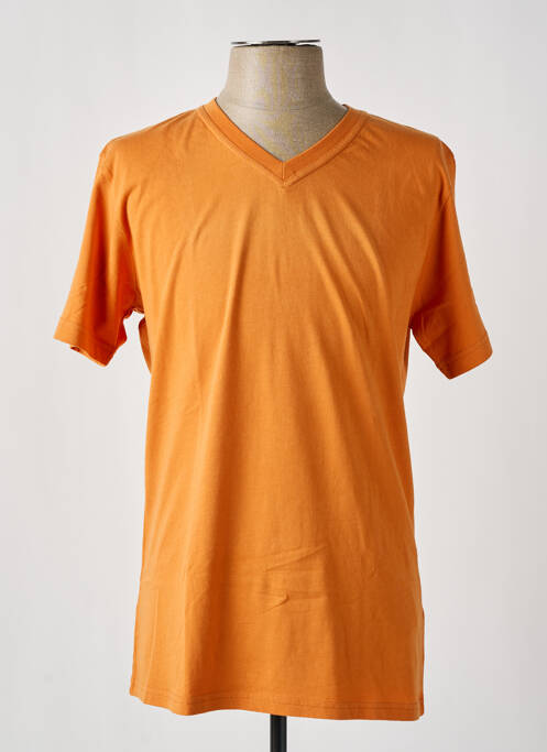 T-shirt orange KNOWLEDGE COTTON APPAREL pour homme