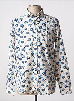 Chemise manches longues manches longues bleu MCS homme