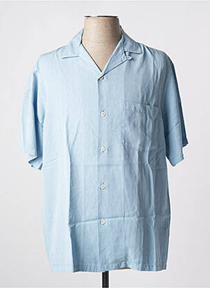 Chemise manches courtes col tailleur bleu BY CHARLIE B homme