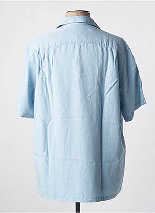 Chemise manches courtes col tailleur bleu BY CHARLIE B homme