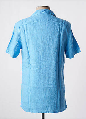 Chemise manches courtes col tailleur bleu BY CHARLIE B homme