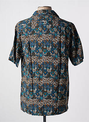 Chemise manches courtes col tailleur bleu BY CHARLIE B homme