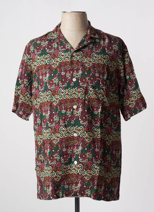 Chemise manches courtes col tailleur rouge BY CHARLIE B homme