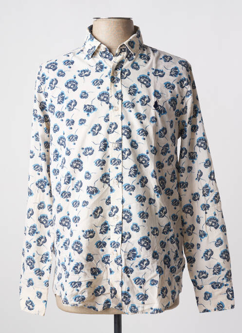 Chemise manches longues bleu MCS pour homme