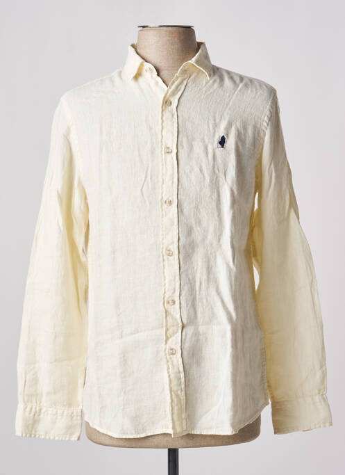 Chemise manches longues jaune MCS pour homme