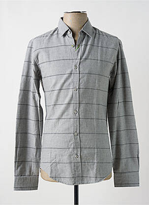 Chemise manches longues manches longues gris HUGO BOSS homme