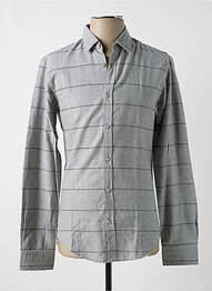Chemise manches longues manches longues gris HUGO BOSS homme