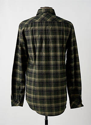 Chemise manches longues imprimé écossais vert SAMSOE & SAMSOE homme
