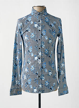 Chemise manches longues imprimé fleurs bleu DESOTO homme