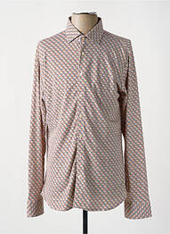 Chemise manches longues imprimé fantaisie jaune DESOTO homme