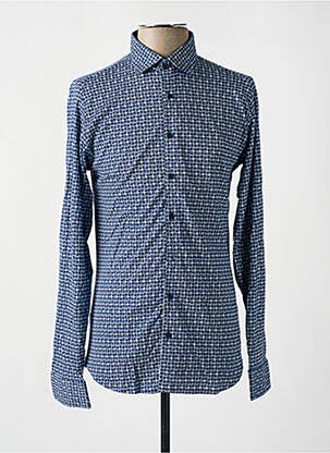 Chemise manches longues manches longues bleu DESOTO homme