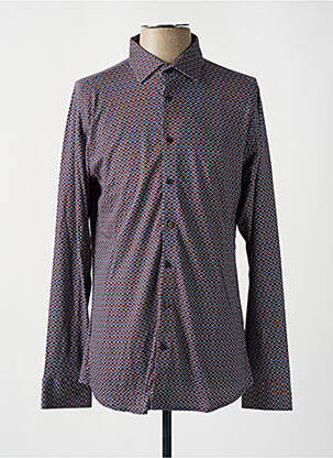 Chemise manches longues manches longues marron DESOTO homme