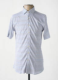 Chemise manches courtes imprimé fantaisie bleu DESOTO homme