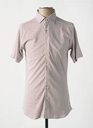 Chemise manches courtes imprimé fantaisie rouge DESOTO homme