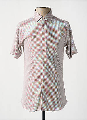 Chemise manches courtes imprimé fantaisie rouge DESOTO homme