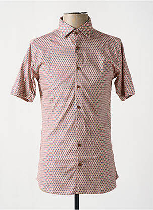 Chemise manches courtes imprimé fantaisie rose DESOTO homme