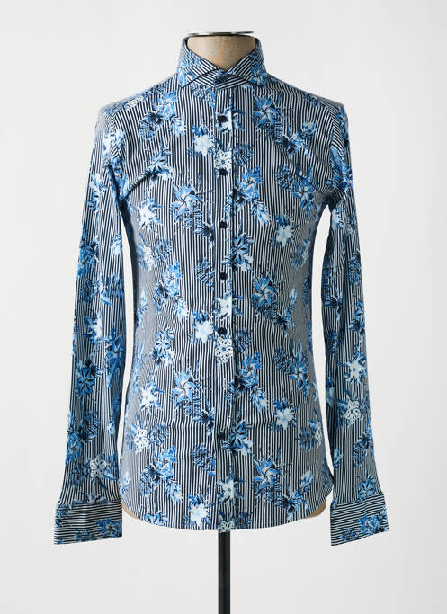 Chemise manches longues manches longues bleu DESOTO homme