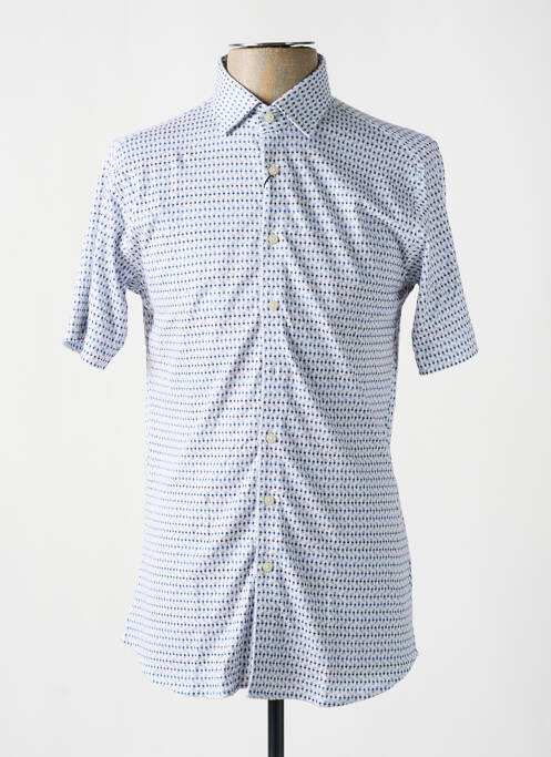 Chemise manches courtes imprimé fantaisie bleu DESOTO homme