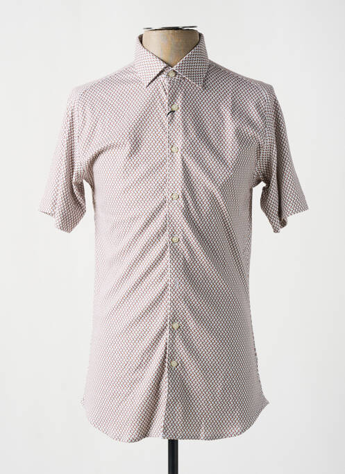 Chemise manches courtes imprimé fantaisie rouge DESOTO homme